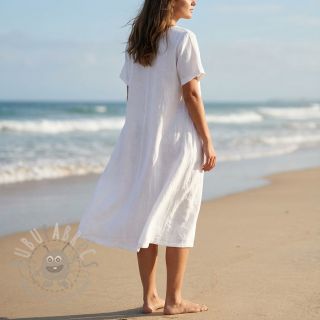 Bombažna tkanina z lanom off white