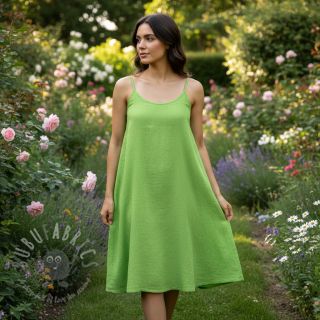 Bombažna tkanina z lanom lime