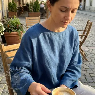 Bombažna tkanina z lanom jeans