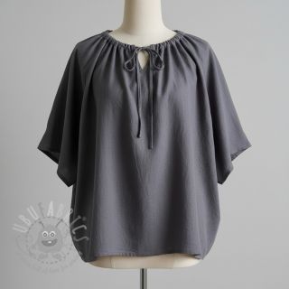 Bombažna tkanina z lanom dark grey