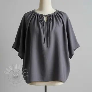 Bombažna tkanina z lanom dark grey