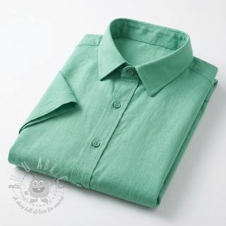 Bombažna tkanina z lanom apple green