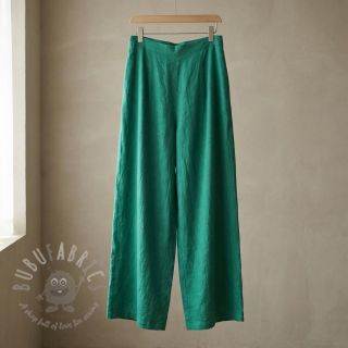 Bombažna tkanina z lanom apple green