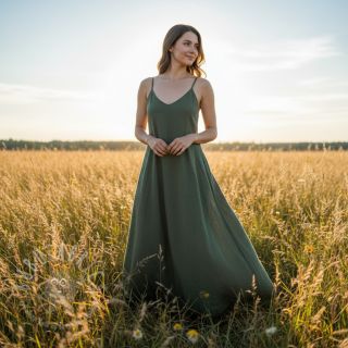 Bombažna tkanina z lanom army