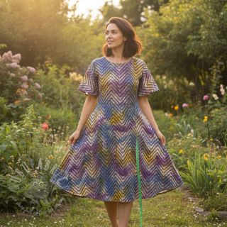 Bombažna tkanina UNIQUE BATIK design D purple