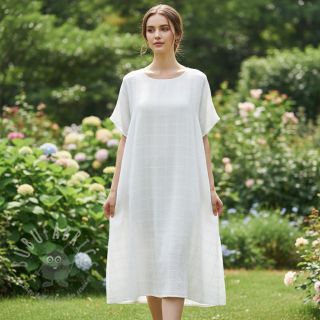 Bombažna tkanina EMBROIDERY DOBBY Square white