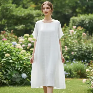Bombažna tkanina EMBROIDERY DOBBY Square white