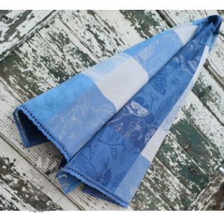 Dekorativno blago FRENCH TABLE CLOTH JACQUARD Cabosse allover indigo