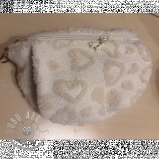 Plaščevina TEDDY Hearts off white