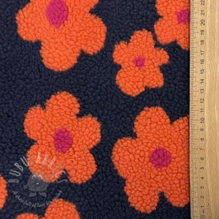 Plaščevina TEDDY JACQUARD Flowers navy