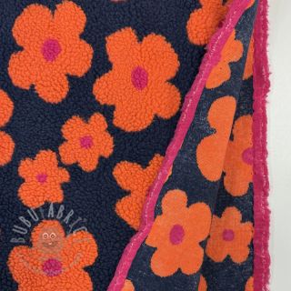 Plaščevina TEDDY JACQUARD Flowers navy