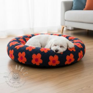 Plaščevina TEDDY JACQUARD Flowers navy