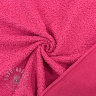 Fleece TEDDY DOUBLE SIDED pink neon