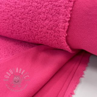 Fleece TEDDY DOUBLE SIDED pink neon