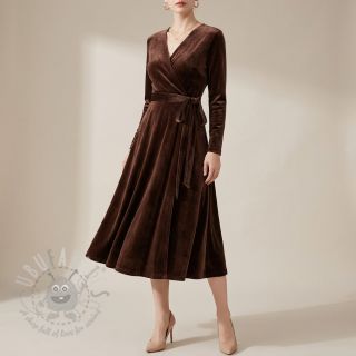 Elastičen žamet VELVET STRETCH dark brown