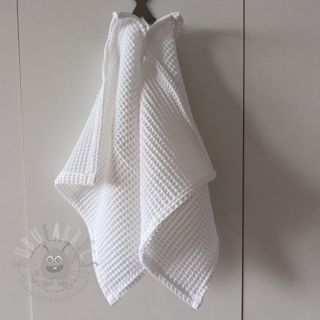 Bombažni vafel tkanja white