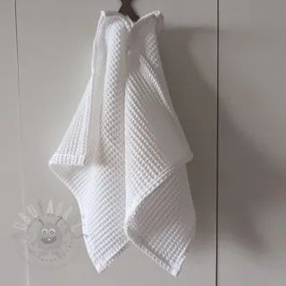 Bombažni vafel tkanja white
