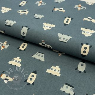 Bombažna tkanina Vehicles petrol