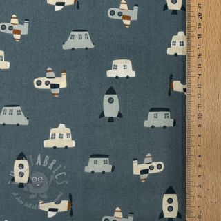 Bombažna tkanina Vehicles petrol