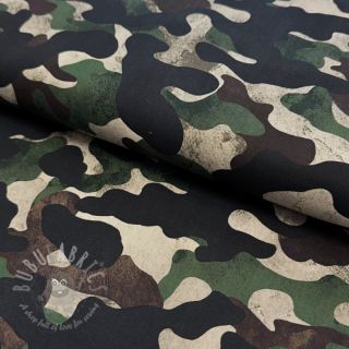 Bombažna tkanina Camouflage green digital print
