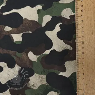 Bombažna tkanina Camouflage green digital print