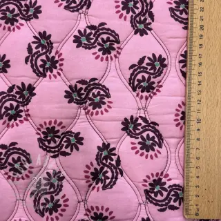 Bombažna tkanina VOILE STEPPED Daria flower aubergine digital print
