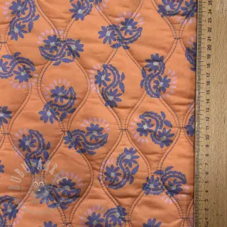 Bombažna tkanina VOILE STEPPED Daria flower purple digital print