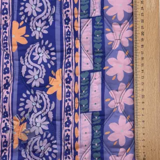 Bombažna tkanina VOILE STEPPED Daria flower purple digital print