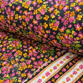 Bombažna tkanina VOILE STEPPED Ophelia flower digital print