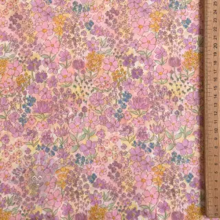 Bombažna tkanina VOILE Small hayppy flowers digital print