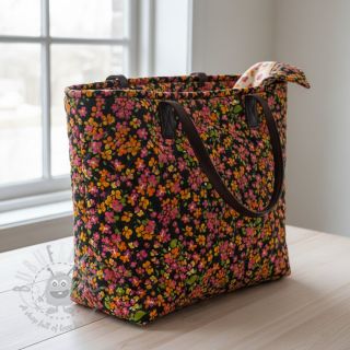 Bombažna tkanina VOILE STEPPED Ophelia flower digital print