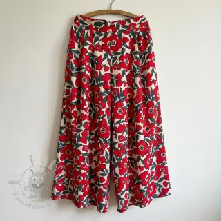 Bombažna tkanina SATIN Flower Kala offwhite