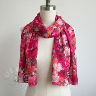 Bombažna tkanina VOILE Tanja flowers digital print