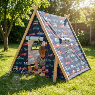 Bombažna tkanina Cars navy digital print