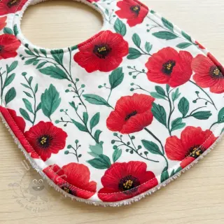 Bombažna tkanina Poppy offwhite digital print