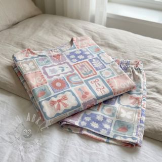 Bombažna tkanina Patchwork digital print