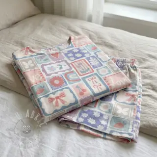 Bombažna tkanina Patchwork digital print