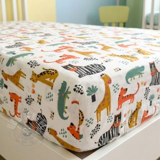 Bombažna tkanina Safari time offwhite digital print