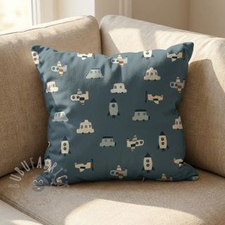 Bombažna tkanina Vehicles petrol