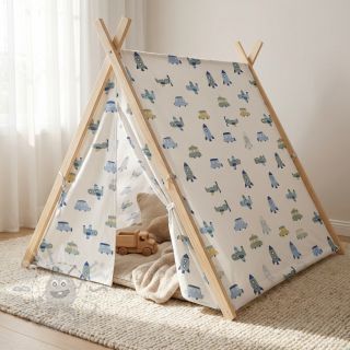 Bombažna tkanina Vehicles white