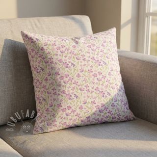 Bombažna tkanina Fine flowers purple