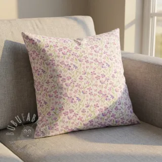 Bombažna tkanina Fine flowers purple