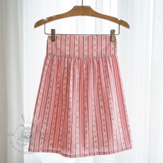 Bombažna tkanina Fine flowers STRIPE pink