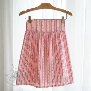 Bombažna tkanina Fine flowers STRIPE pink