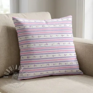 Bombažna tkanina Fine flowers STRIPE purple