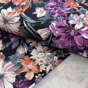 Prevešanka Flower Luna navy digital print