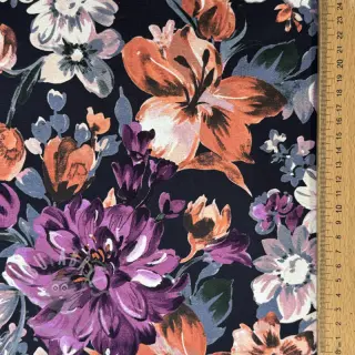 Prevešanka Flower Luna navy digital print