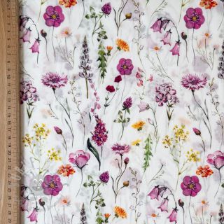 Bombažna tkanina VOILE Emily flowers digital print