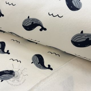 Kosmatena prevešanka JOGGING Whales ecru