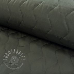 Prešita tkanina ZIG ZAG army green